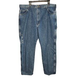 Bulwark FR Flame Resistant Denim Work Jeans 44x30 Relaxed Fit Mens Safety Blue